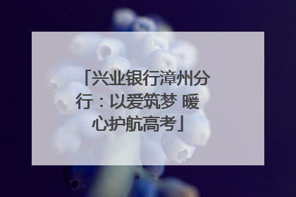 兴业银行漳州分行：以爱筑梦 暖心护航高考