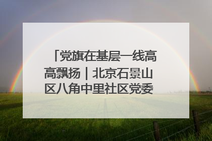党旗在基层一线高高飘扬｜北京石景山区八角中里社区党委：用脚步丈量民生