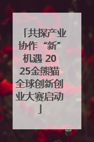 共探产业协作“新”机遇 2025金熊猫全球创新创业大赛启动