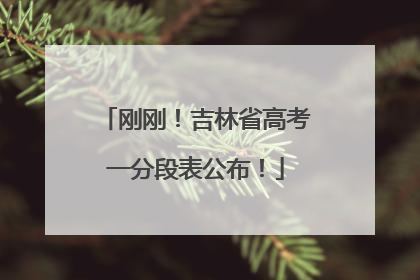 刚刚！吉林省高考一分段表公布！