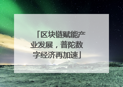 区块链赋能产业发展，普陀数字经济再加速