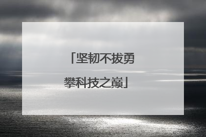 坚韧不拔勇攀科技之巅