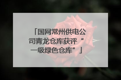 国网常州供电公司青龙仓库获评“一级绿色仓库”