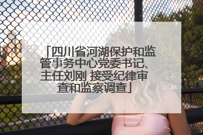 四川省河湖保护和监管事务中心党委书记、主任刘刚 接受纪律审查和监察调查