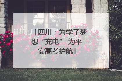 四川：为学子梦想“充电” 为平安高考护航