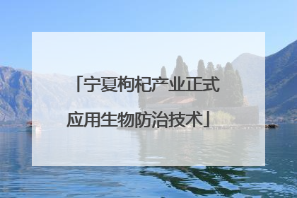 宁夏枸杞产业正式应用生物防治技术