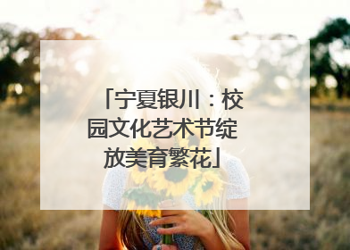 宁夏银川：校园文化艺术节绽放美育繁花