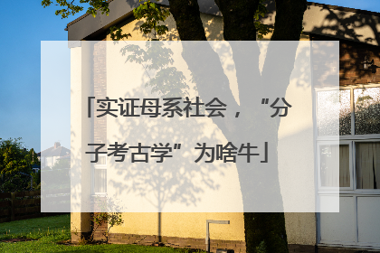实证母系社会，“分子考古学”为啥牛