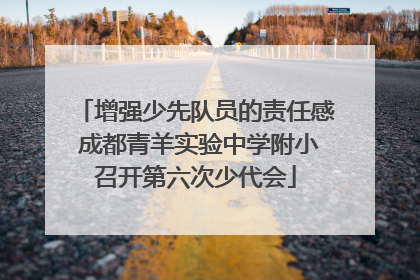 增强少先队员的责任感 成都青羊实验中学附小召开第六次少代会