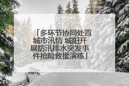 多环节协同处置城市汛情 城阳开展防汛排水突发事件抢险救援演练