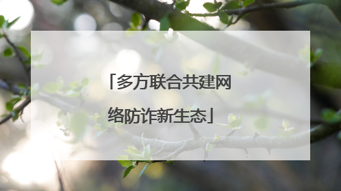多方联合共建网络防诈新生态