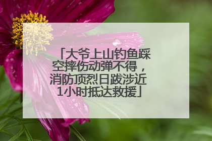 大爷上山钓鱼踩空摔伤动弹不得，消防顶烈日跋涉近1小时抵达救援