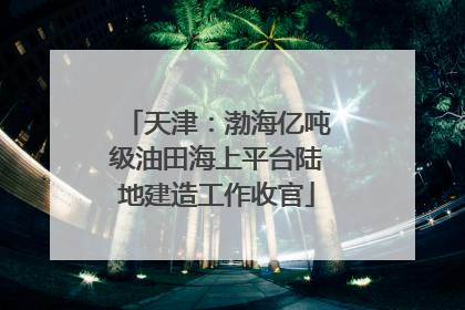 天津：渤海亿吨级油田海上平台陆地建造工作收官