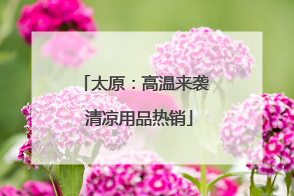 太原：高温来袭 清凉用品热销