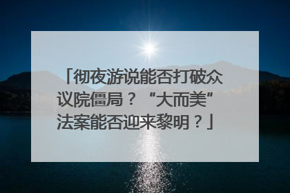 彻夜游说能否打破众议院僵局？“大而美”法案能否迎来黎明？