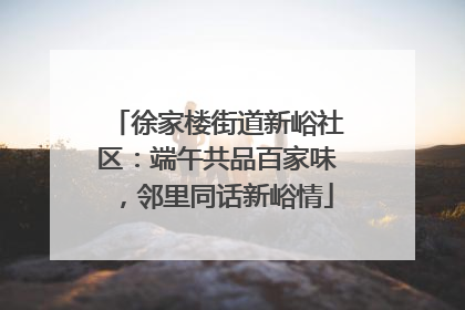 徐家楼街道新峪社区：端午共品百家味，邻里同话新峪情