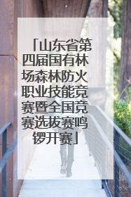 山东省第四届国有林场森林防火职业技能竞赛暨全国竞赛选拔赛鸣锣开赛