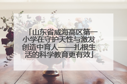 山东省威海高区第一小学在守护天性与激发创造中育人——扎根生活的科学教育更有效