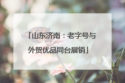 山东济南：老字号与外贸优品同台展销