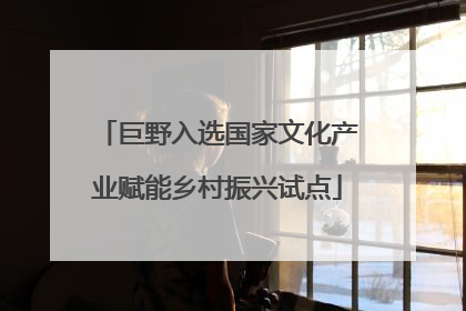 巨野入选国家文化产业赋能乡村振兴试点