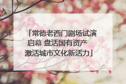 常德老西门剧场试演启幕 盘活国有资产 激活城市文化新活力