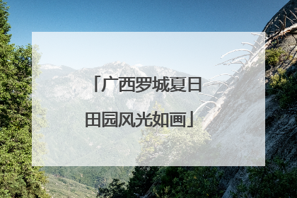 广西罗城夏日田园风光如画