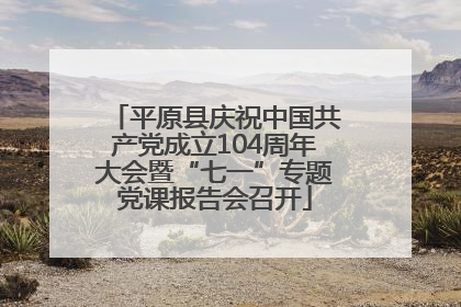 平原县庆祝中国共产党成立104周年大会暨“七一”专题党课报告会召开