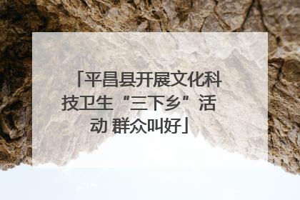 平昌县开展文化科技卫生“三下乡”活动 群众叫好