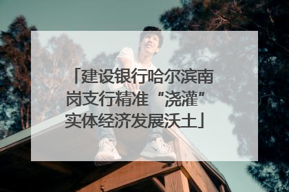 建设银行哈尔滨南岗支行精准“浇灌”实体经济发展沃土