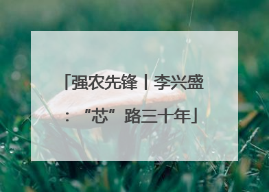 强农先锋丨李兴盛：“芯”路三十年