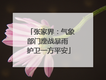 张家界：气象部门鏖战暴雨 护卫一方平安