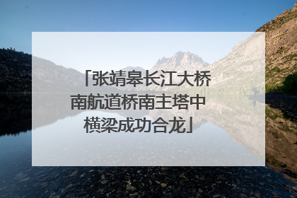 张靖皋长江大桥南航道桥南主塔中横梁成功合龙