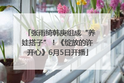 张雨绮韩庚组成“养娃搭子”！《绽放的许开心》6月5日开播
