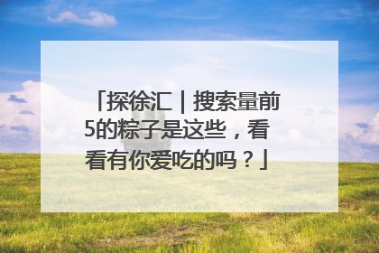 探徐汇｜搜索量前5的粽子是这些，看看有你爱吃的吗？