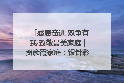 感恩奋进 双争有我·致敬最美家庭｜贺彦霞家庭：银针彩线绣出好日子