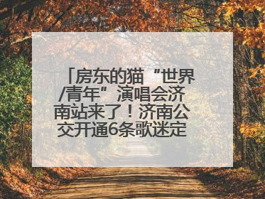 房东的猫“世界/青年”演唱会济南站来了！济南公交开通6条歌迷定制专线