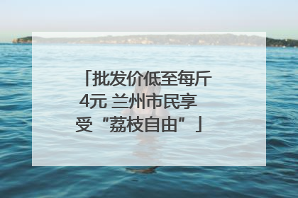 批发价低至每斤4元 兰州市民享受“荔枝自由”