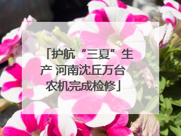 护航“三夏”生产 河南沈丘万台农机完成检修