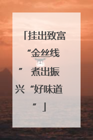 挂出致富 “金丝线” 煮出振兴“好味道”