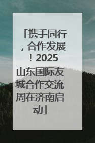 携手同行，合作发展！2025山东国际友城合作交流周在济南启动