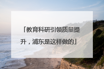 教育科研引领质量提升，浦东是这样做的
