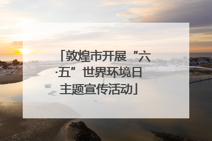 敦煌市开展“六·五”世界环境日主题宣传活动