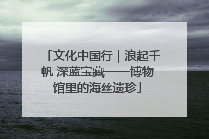 文化中国行｜浪起千帆 深蓝宝藏——博物馆里的海丝遗珍