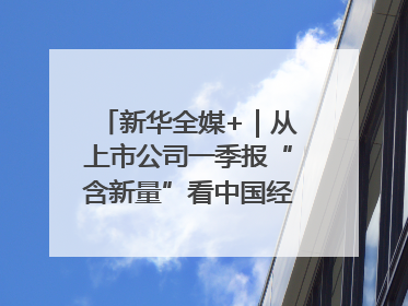 新华全媒+｜从上市公司一季报“含新量”看中国经济发展向“新”