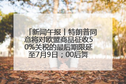 新闻午报丨特朗普同意将对欧盟商品征收50%关税的最后期限延至7月9日；00后舞蹈老师“花式”推介家乡岳阳>>