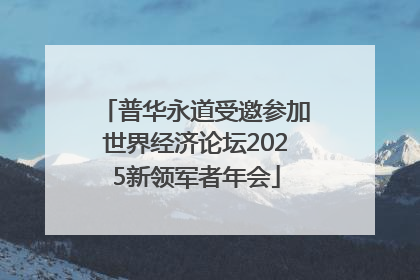 普华永道受邀参加世界经济论坛2025新领军者年会
