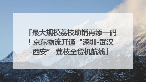 最大规模荔枝助销再添一码！京东物流开通“深圳-武汉-西安” 荔枝全货机航线