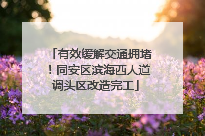 有效缓解交通拥堵！同安区滨海西大道调头区改造完工
