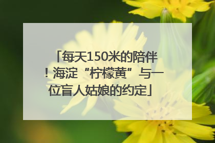 每天150米的陪伴！海淀“柠檬黄”与一位盲人姑娘的约定