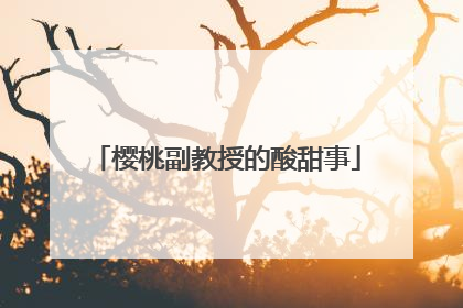 樱桃副教授的酸甜事